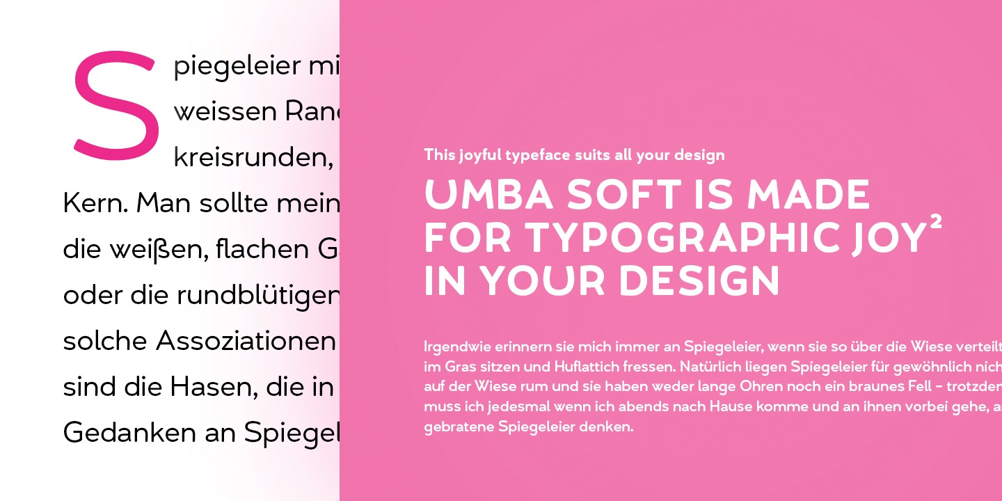 Пример шрифта Umba Soft SC Medium